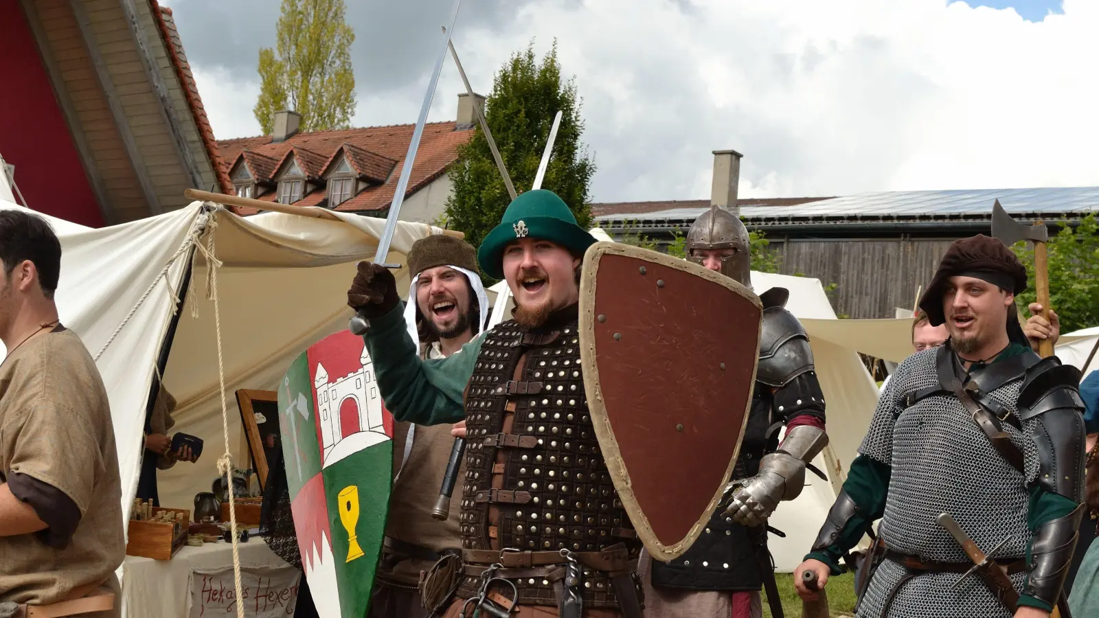 Die Keuperfelser Ritterschaft ist eine der zahlreichen Mittelaltergruppen, die sich beim Rimbachgrund-Jubiläum Mitte Juni ein Stelldichein in Oberrimbach geben. (Foto: Sebastian Kruft)