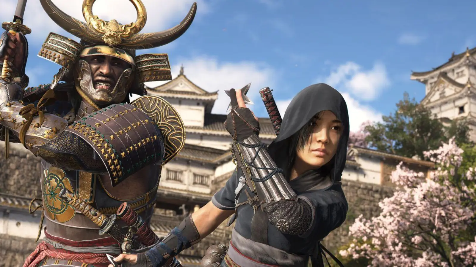  Das „Shadows“-Team: Samurai Yasuke (l) und Widerstandskämpferin Naoe. (Foto: Ubisoft/dpa-tmn)