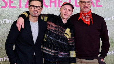 Simon Verhoeven (l-r), Joachim Meyerhoff und Bruno Alexander. (Foto: Sven Hoppe/dpa)