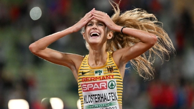 Siegte über 5000 Meter mit einem überragenden Lauf: Konstanze Klosterhalfen. (Foto: Angelika Warmuth/dpa)