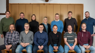 Mit diesen Bewerberinnen und Bewerbern gehen die Freien Wähler Ullstadt auf Stimmenfang. Einzig Sebastian Ruhl war beim Fototermin nicht dabei.  (Foto: Henrik Kubik)