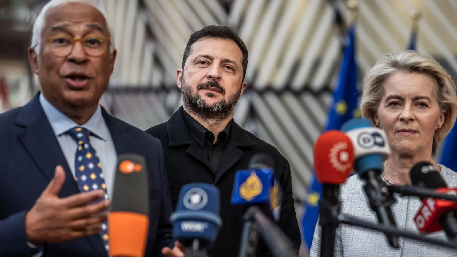 EU-Ratspräsident sorgt mit seiner Russland-Initiative für das Gesprächsthema Nummer eins beim Gipfel. (Foto: Michael Kappeler/dpa)