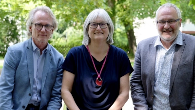 Das neue Schulleitungsteam (von links): Michael Görs, Christina Müller und Tobias Völker (Selbstauslöser: Tobias Völker)