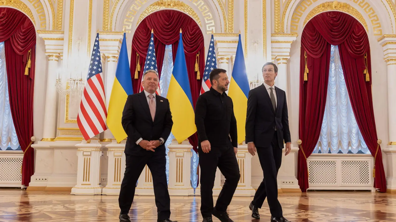 Selenskyj konnte nach dem Besuch der US-Unterhändler nichts Zählbares vorweisen. (Foto: -/Ukrainian Presidential Press Office/AP/dpa)