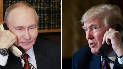 Laut Kreml gibt es noch keinen Termin für ein Gespräch von Putin und Trump. Der US-Präsident hatte zuvor gesagt, es gebe einen Termin. (Archivbild) (Foto: Mikhail Metzel/Pool Sputnik Kremlin/AP/dpa)