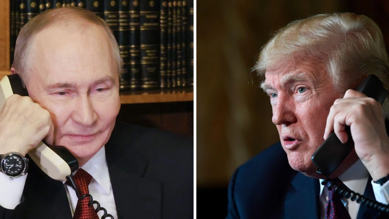 Laut Kreml gibt es noch keinen Termin für ein Gespräch von Putin und Trump. Der US-Präsident hatte zuvor gesagt, es gebe einen Termin. (Archivbild) (Foto: Mikhail Metzel/Pool Sputnik Kremlin/AP/dpa)