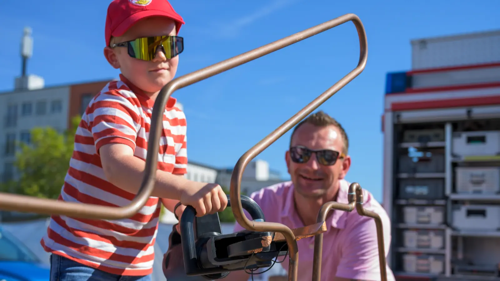 Eine ruhige Hand ist geboten bei einer etwas anderen Version des „Heißen Drahtes”. (Foto: René Chlopotowski)