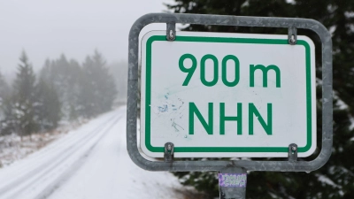 Ab einer Höhe von 400 bis 600 Meter kann es schneien.  (Foto: Matthias Bein/dpa)