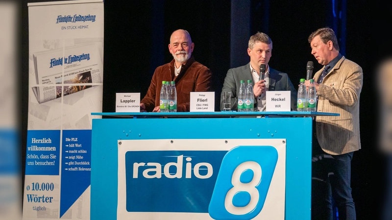 Kandidieren für das Amt des Bürgermeisters in Bad Windsheim (von links): Michael Lappler, Philipp Flierl und Jürgen Heckel. (Foto: Mirko Fryska)